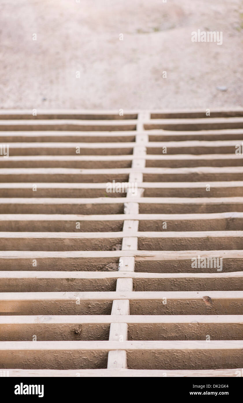 Close up of cattle grid Banque D'Images