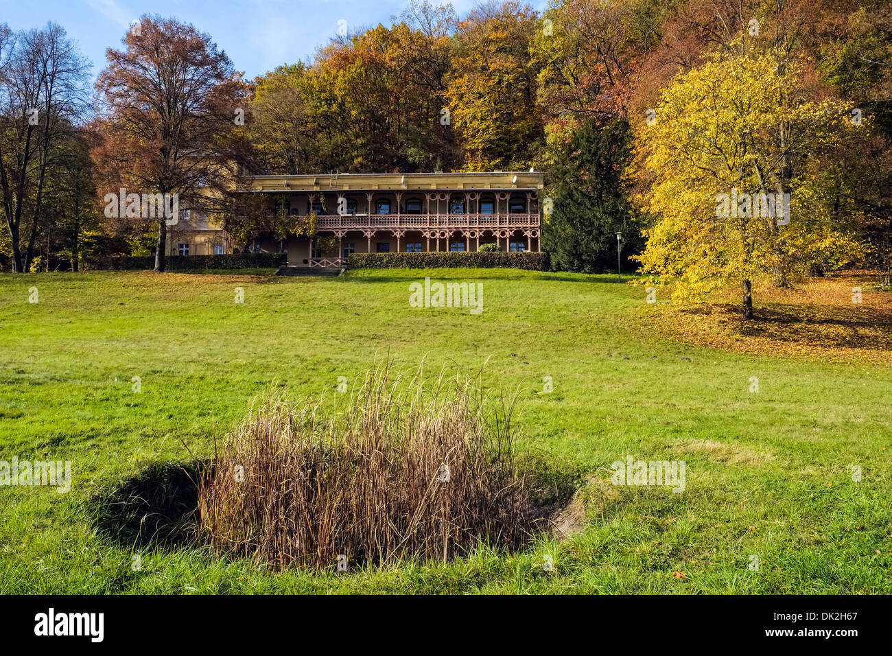 Villa Bellevue de Badepark, Zumaia, Saxonia, Allemagne Banque D'Images