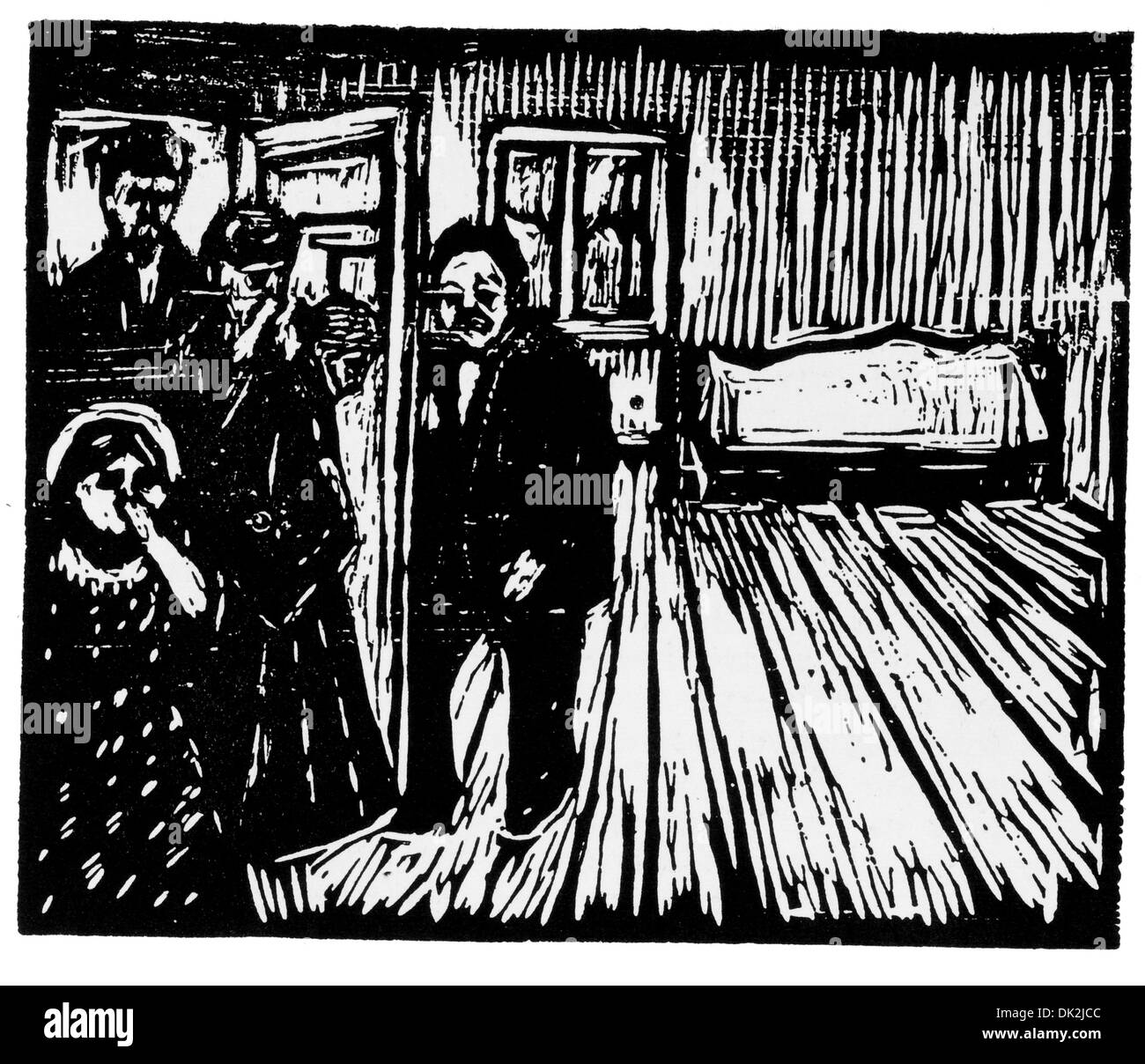 La Chambre de la mort d'Edvard Munch Banque D'Images