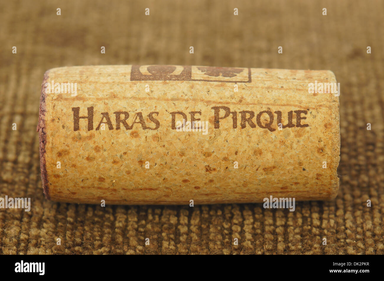 Haras de Pirque bouchon vin chilien Banque D'Images