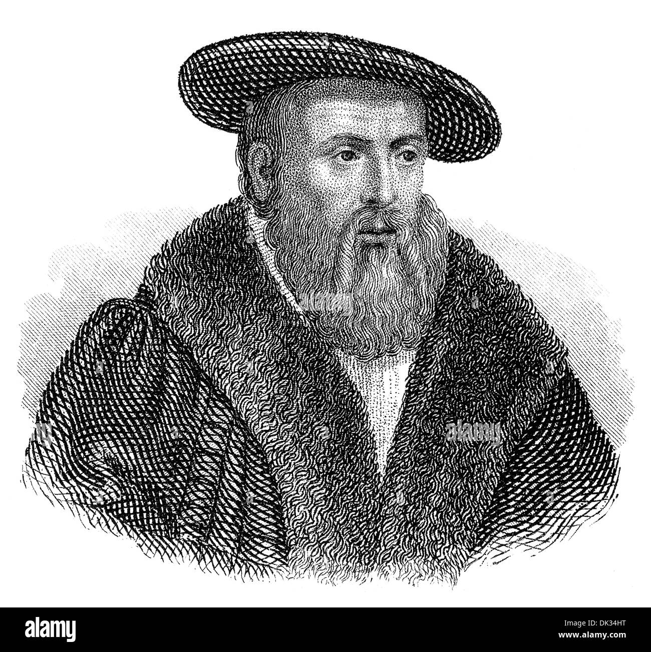 Portrait de Johannes Kepler ou Keppler, 1571 - 1630, un philosophe allemand, mathématicien, astronome, astrologue, opticien et P Banque D'Images