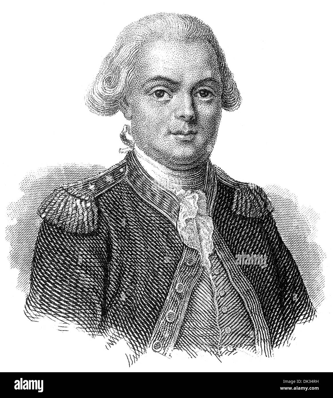 Le portrait de Jean François de Galaup, comte de Lapérouse, 1741 - 1788, un officier de marine et explorateur français, Banque D'Images