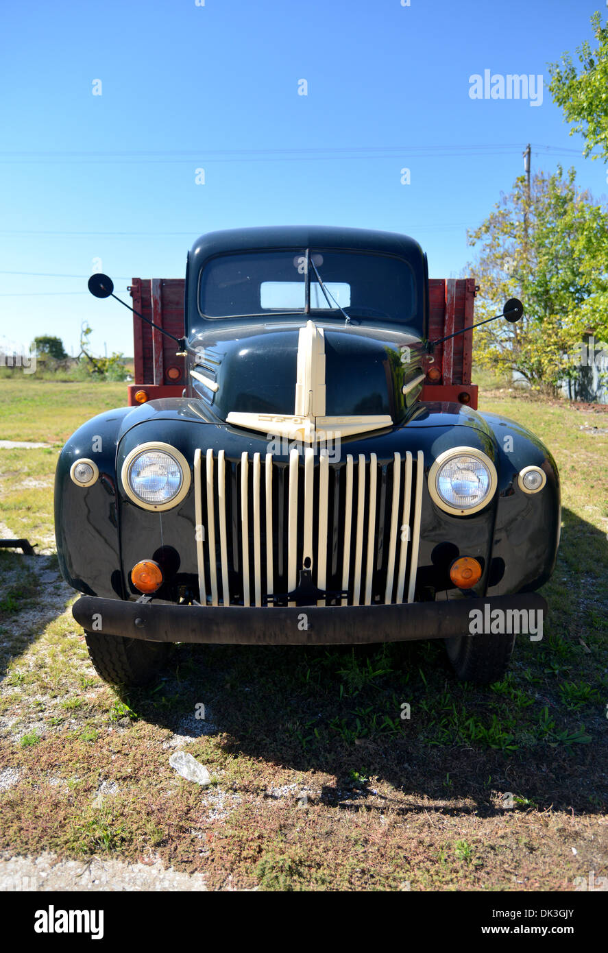 1940 Ford 1 tonne pick up truck garé à Galena, Illinois, sur l'historique Route 66 Banque D'Images