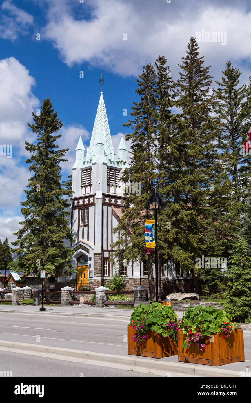 La Saint Paul's Presbyterian Church, à Banff, Alberta, Canada. Banque D'Images