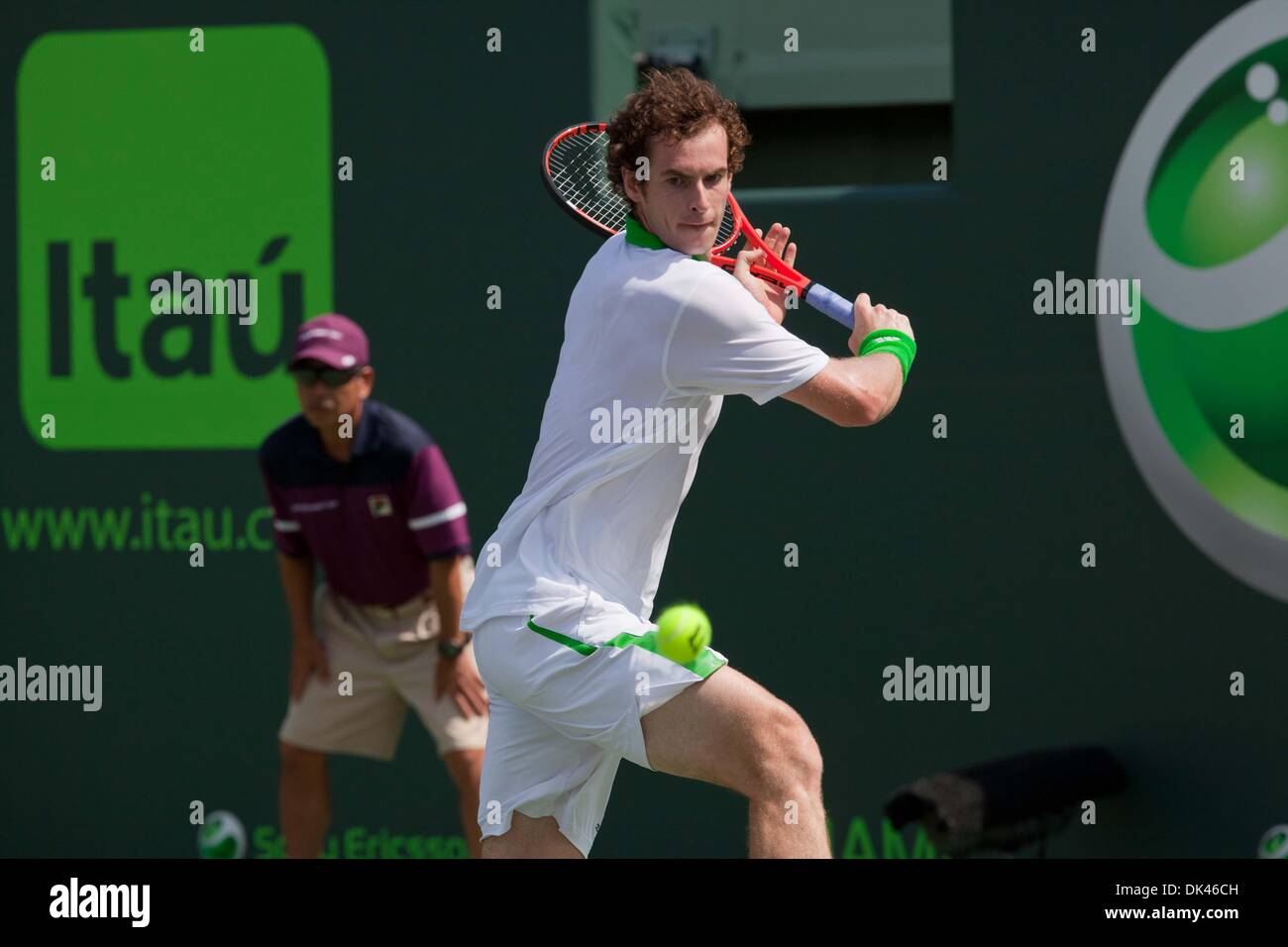 25 mars 2011 - International Tennis - WTA - 2011 Sony Ericcson Open - ven 25 mar 2011 - Le parc Crandon Tennis Center - Key Biscayne - Miami - Floride - USA.Andy Murray (GBR) perd à American Alex Bogomolov 61, 64..Â© Andrew Patron/Bigshots (Photographie Image Crédit : © Andrew Patron/ZUMAPRESS.com) Banque D'Images