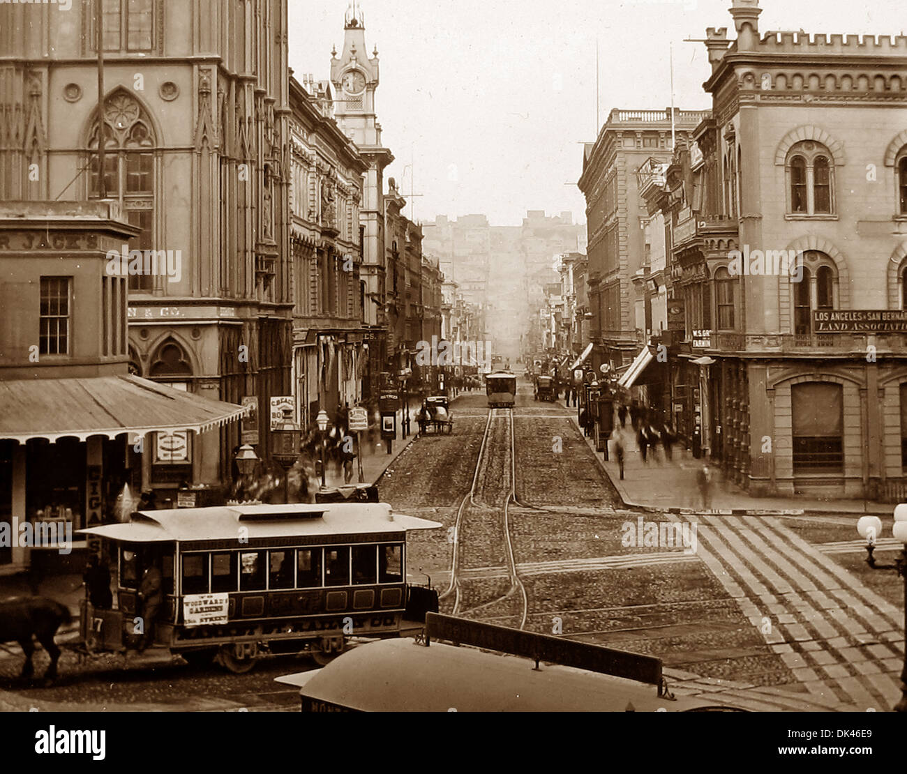 San Francisco Street car pre-1900 Banque D'Images