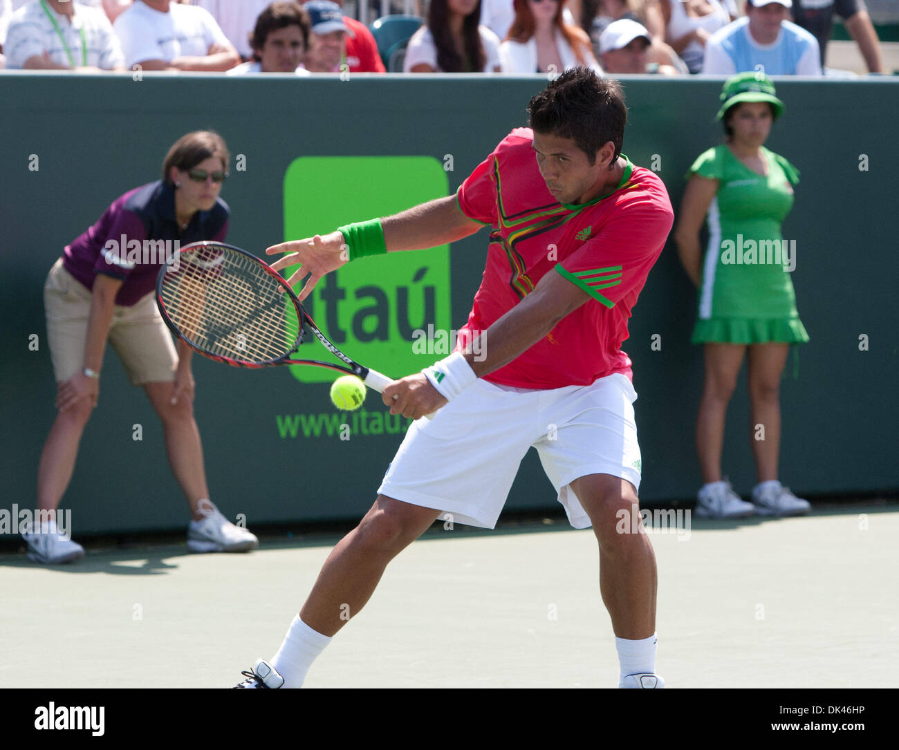 25 mars 2011 - International Tennis - ATP World Tour 2011 - Masters 1000 - Sony Ericcson Open - ven 25 mar 2011 - Le parc Crandon Tennis Center - Key Biscayne - Miami - Floride - USA..Â© Andrew Patron/Bigshots (Photographie Image Crédit : © Andrew Patron/ZUMAPRESS.com) Banque D'Images