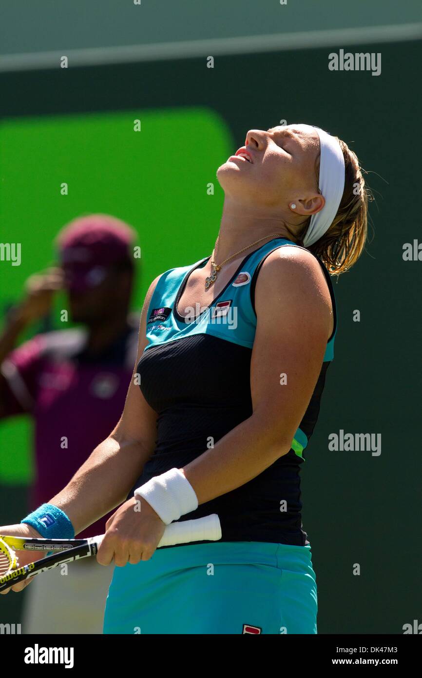 Mar. 26, 2011 - International Tennis - WTA - 2011 Sony Ericcson Open - sam 26 mar 2011 - Le parc Crandon Tennis Center - Key Biscayne - Miami - Floride - USA.Svetlana Kuznetsova (RUS) angoisses après avoir perdu à Shaui Peng (CHN) 63, 61..Andrew Crédit/Patron Bigshots (Photographie Image Crédit : © Andrew Patron/ZUMAPRESS.com) Banque D'Images