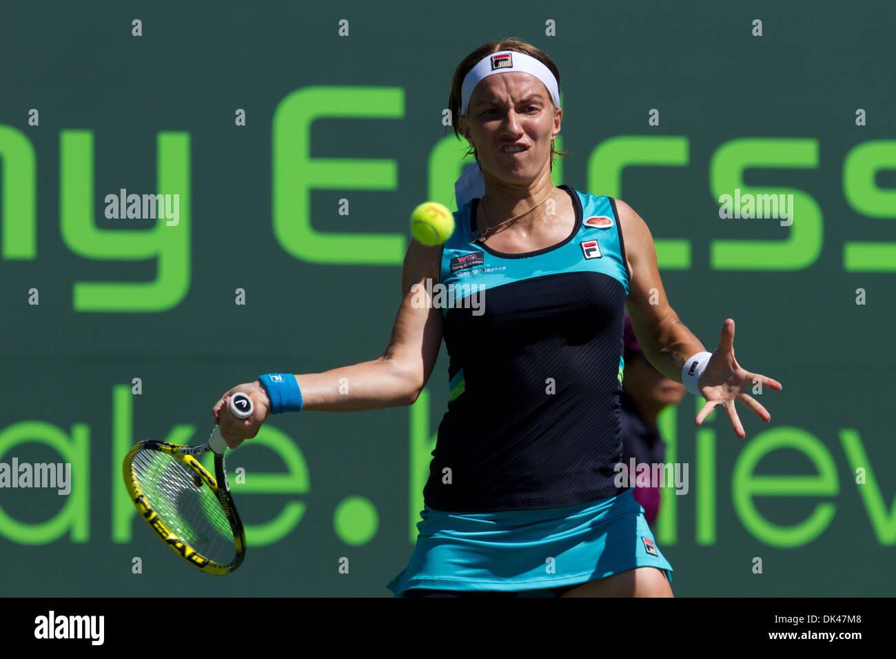 Mar. 26, 2011 - International Tennis - WTA - 2011 Sony Ericcson Open - sam 26 mar 2011 - Le parc Crandon Tennis Center - Key Biscayne - Miami - Floride - USA.Svetlana Kuznetsova (RUS) s'énerve par Shaui Peng (CHN) 63, 61..Andrew Crédit/Patron Bigshots (Photographie Image Crédit : © Andrew Patron/ZUMAPRESS.com) Banque D'Images