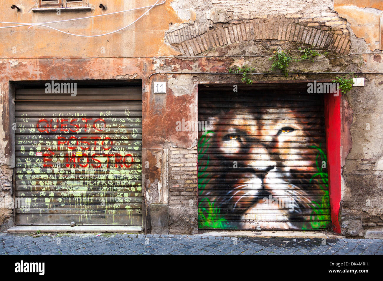 L'art de la rue, Rome, Italie Banque D'Images