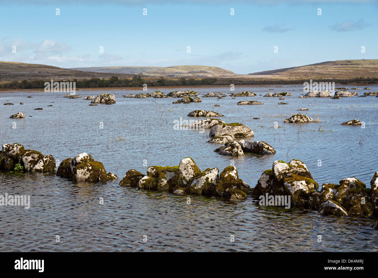 Carran Turlough, lac intermittent, le Burren, comté de Clare, Irlande Banque D'Images