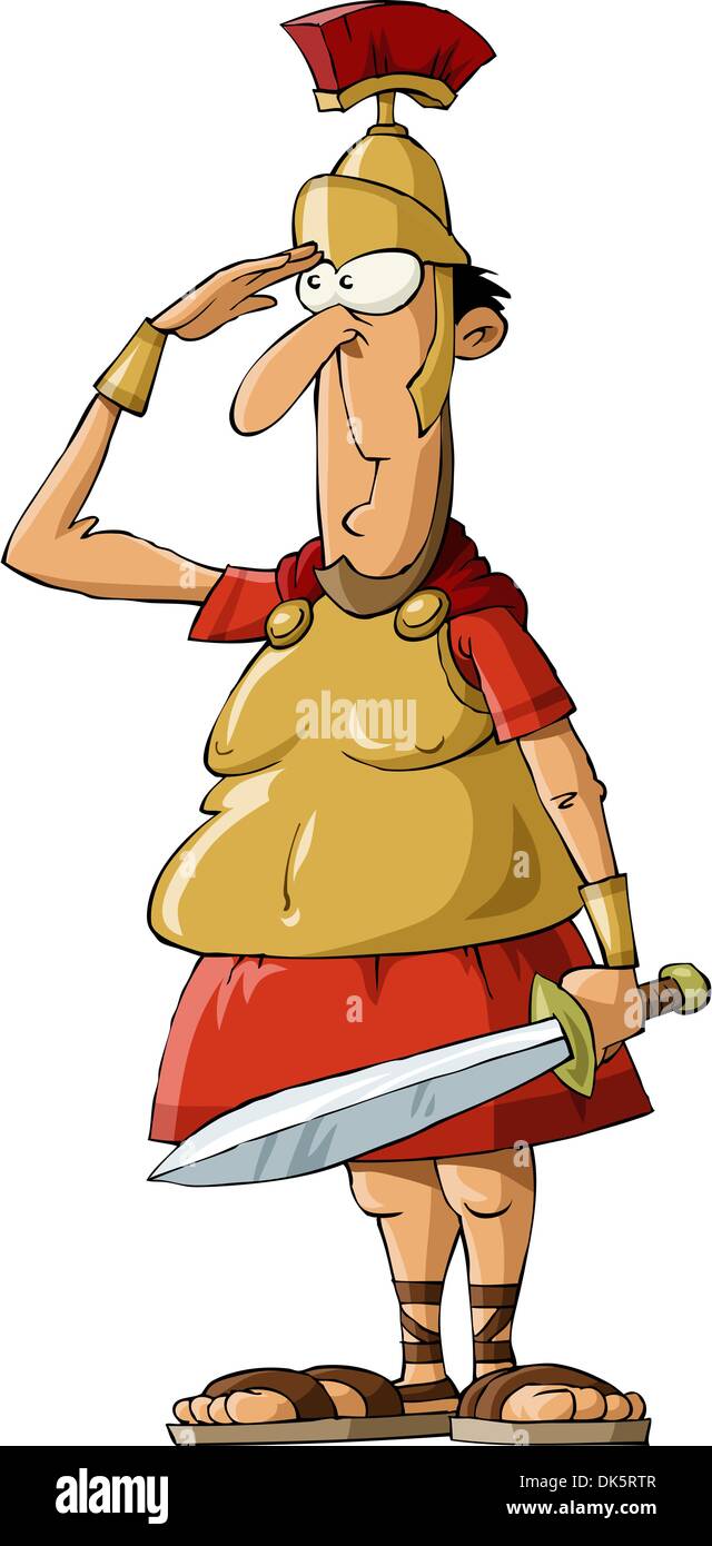 Legionnaire sur fond blanc, vector illustration Illustration de Vecteur