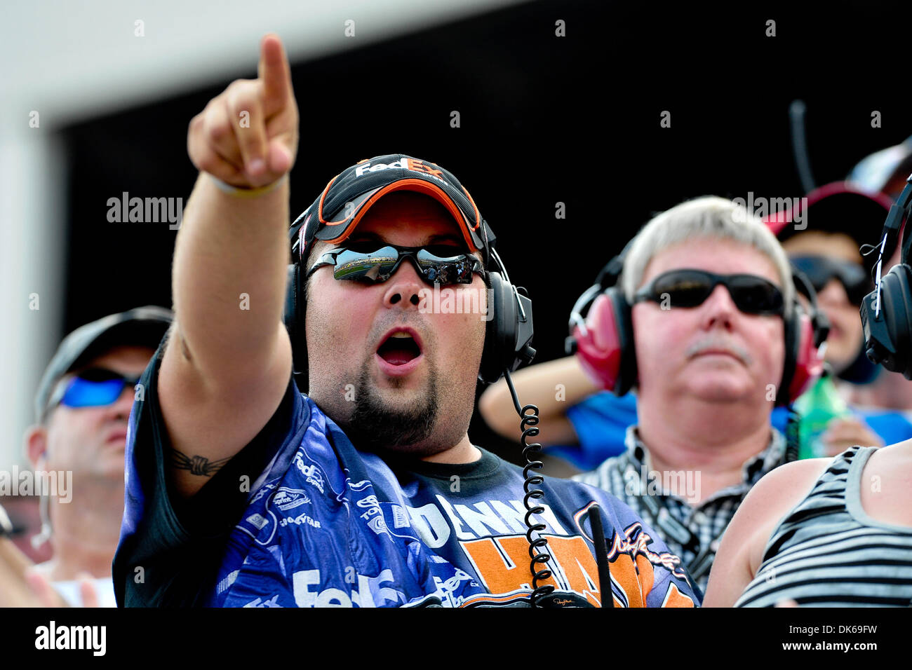 29 mai 2011 - Concord, Caroline du Nord, États-Unis d'Amérique - fan de Nascar bénéficie du départ de la course au Coca-Cola 600 à Charlotte Motor Speedway à Concord, Caroline du Nord (Image Crédit : © Anthony Barham/global/ZUMAPRESS.com) Southcreek Banque D'Images