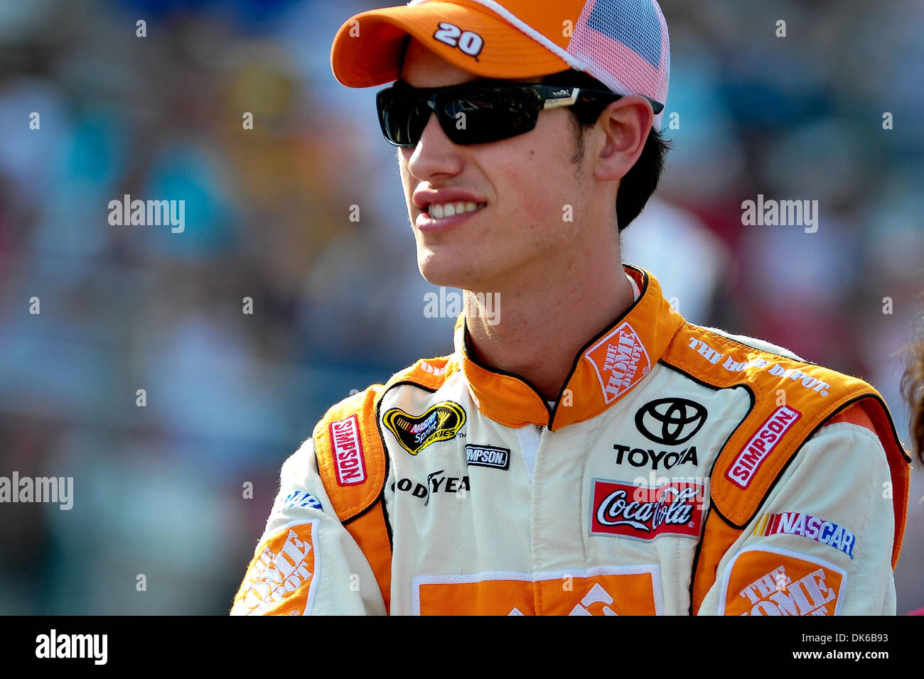 29 mai 2011 - Concord, Caroline du Nord, États-Unis d'Amérique - Sprint Cup Series Joey Logano pilote (20) au cours de la présentation des pilotes à Charlotte Motor Speedway à Concord, Caroline du Nord (Image Crédit : © Anthony Barham/global/ZUMAPRESS.com) Southcreek Banque D'Images
