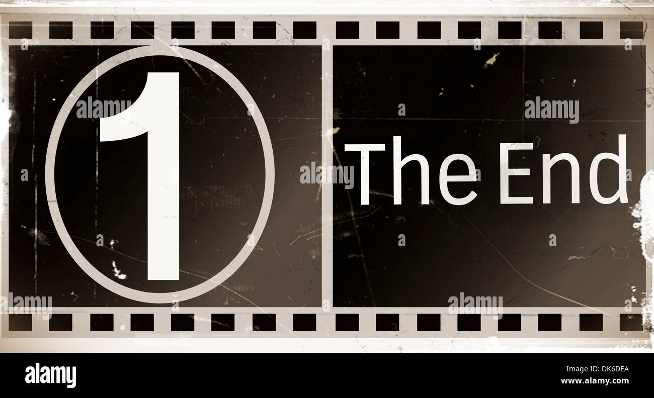 Images de la fin de l'écran de fin de film Banque D'Images