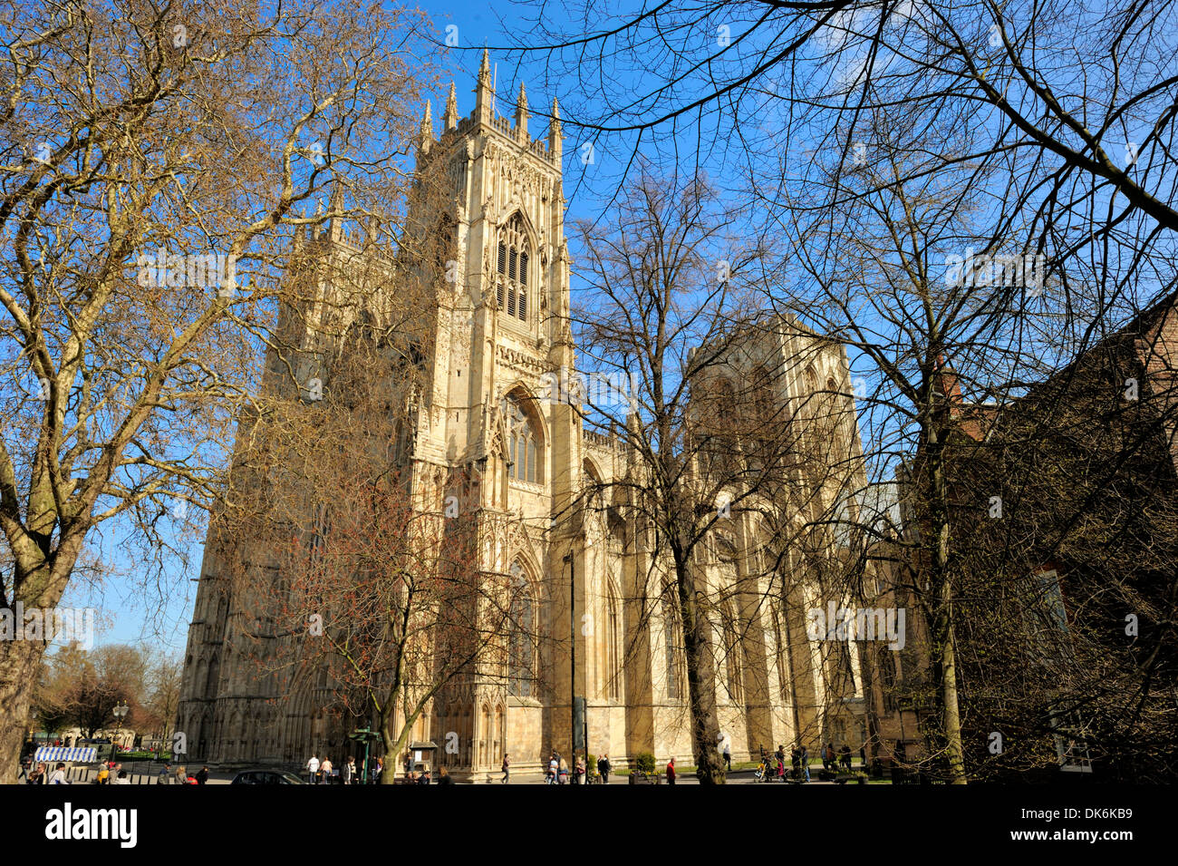 York Minster, la cathédrale gothique, York, Yorkshire, Angleterre, Royaume-Uni, Europe Banque D'Images