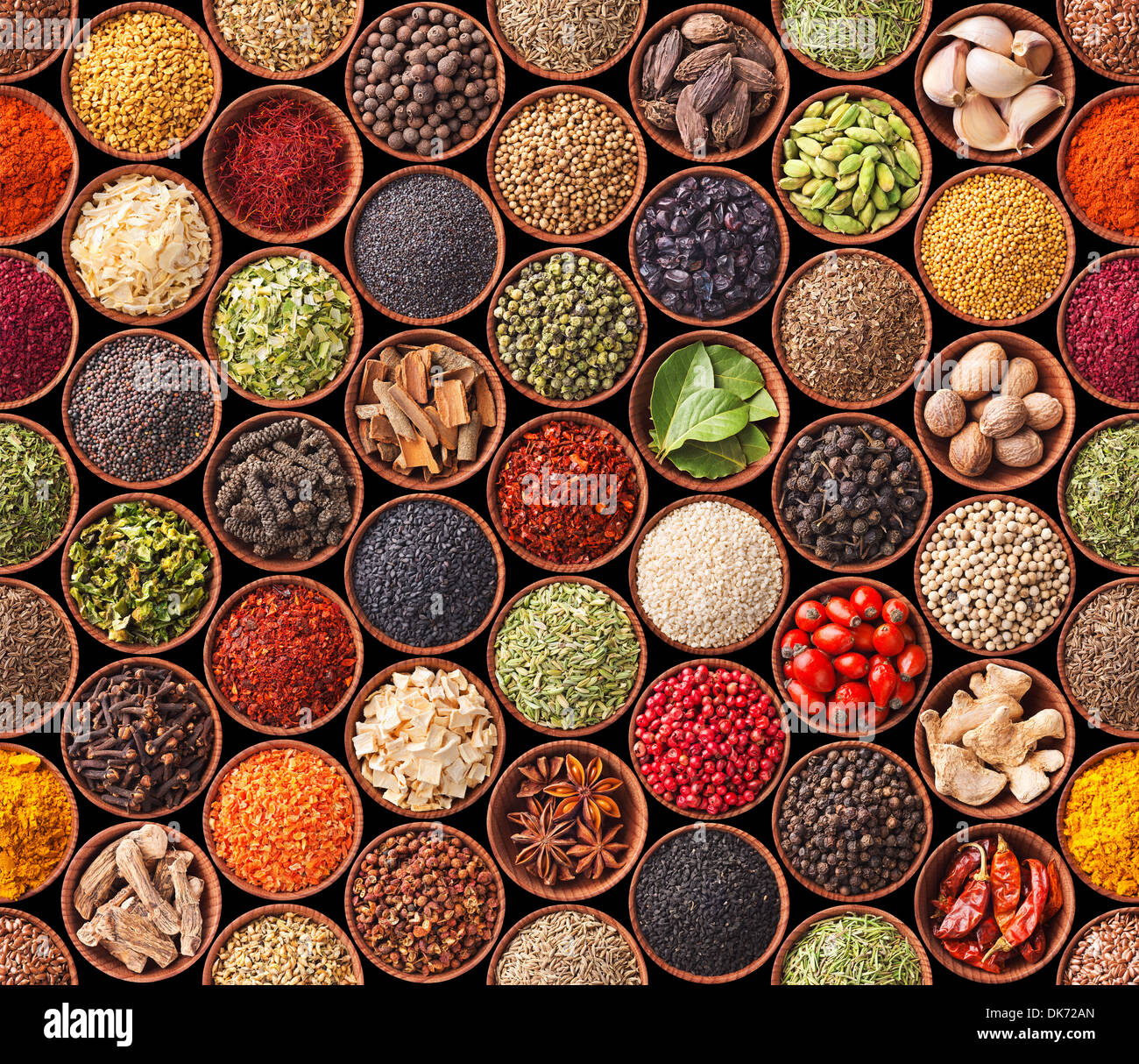 Seamless texture avec épices et fines herbes Banque D'Images