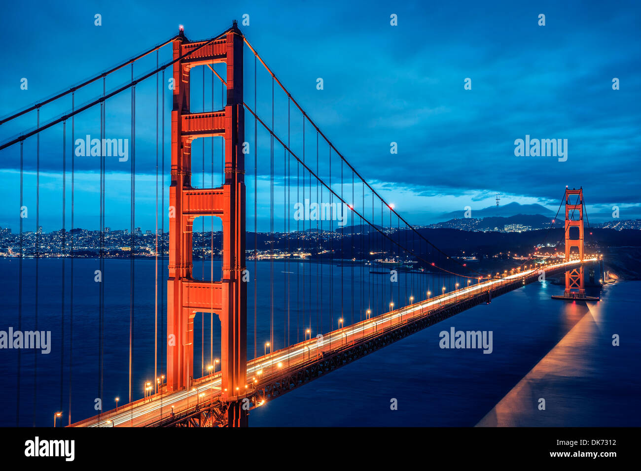 Célèbre Golden Gate Bridge, San Francisco, California, USA Banque D'Images