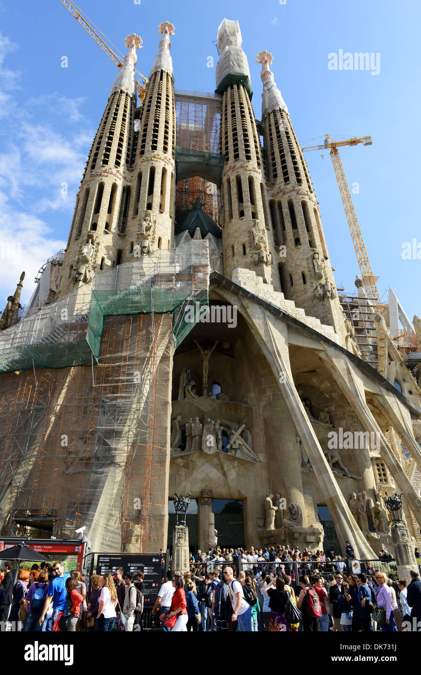 Sagrada Família, Barcelone, Espagne. L'église La Sagrada Família, Barcelone, Espagne Banque D'Images