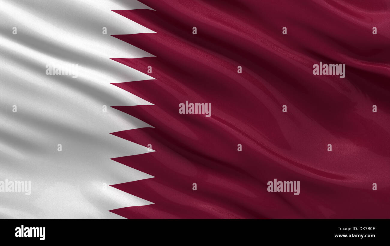 Drapeau du Qatar Banque D'Images