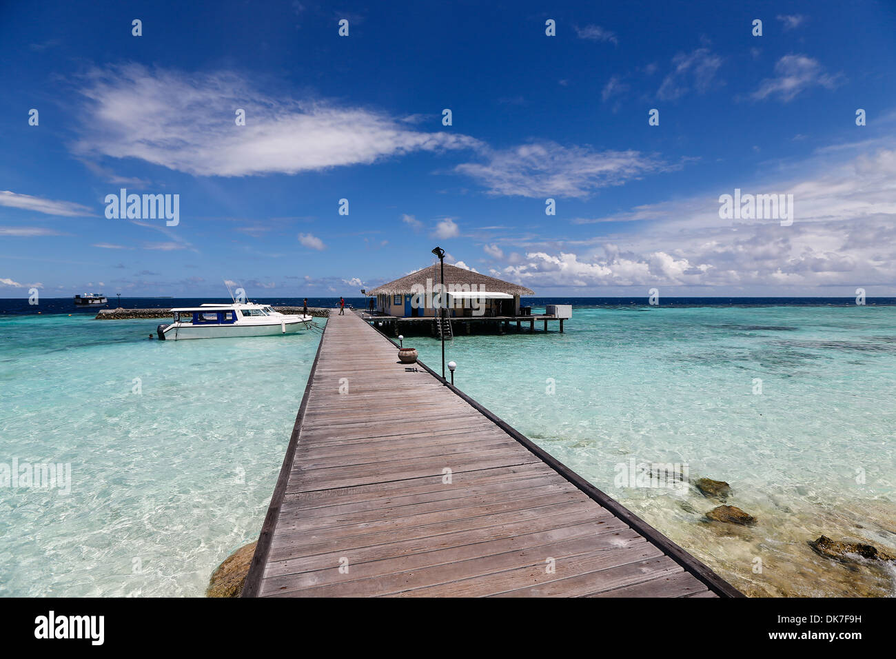 Bounty Island aux Maldives, ressemble à Paradise Banque D'Images