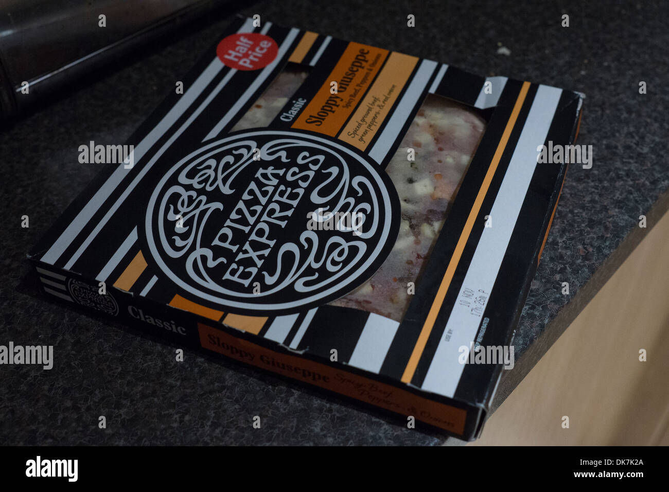 Pizza Express en plastique emballages congelés promotion Banque D'Images