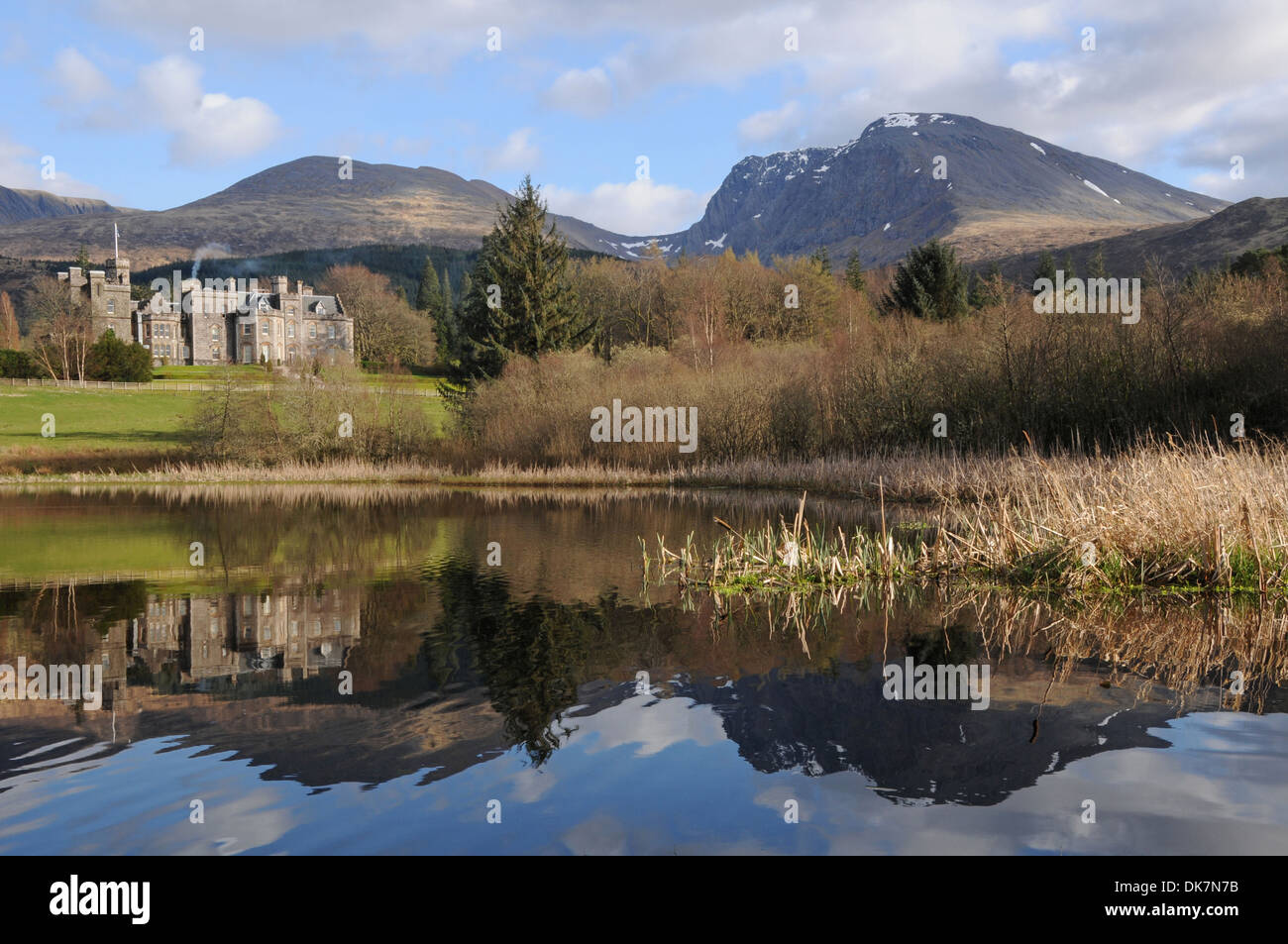 Inverlochy Castle Hotel & Ben Nevis, Fort William, Scotland Photo Stock
