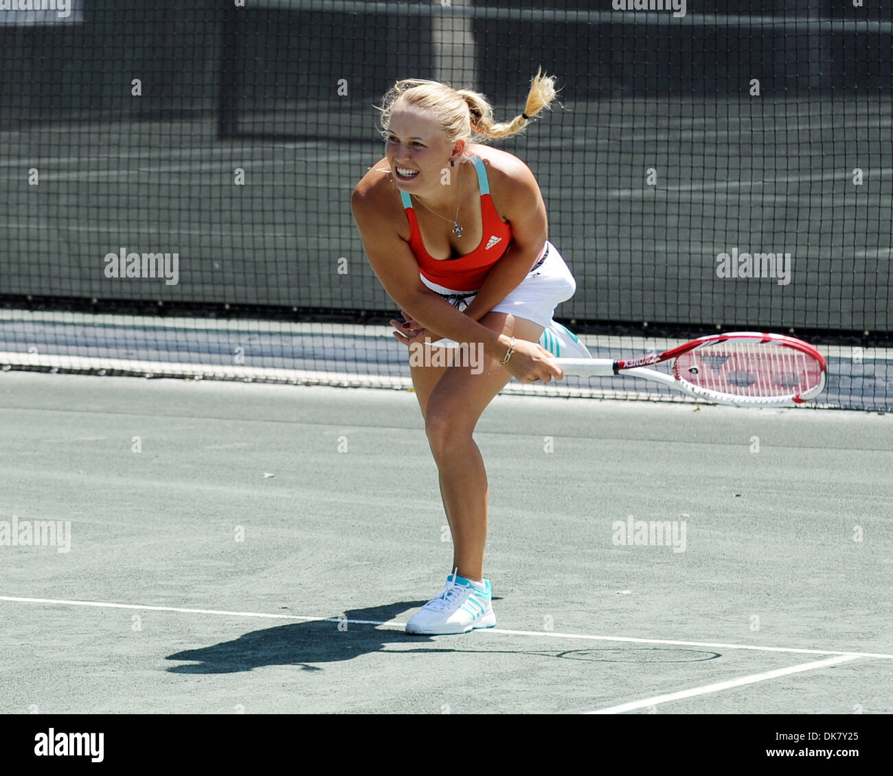 Caroline Wozniacki Tony Bennett's All-Star Tennis événement au Centre de tennis Cliff Drysdale Ritz Carlton Key Biscayne, Floride - Banque D'Images