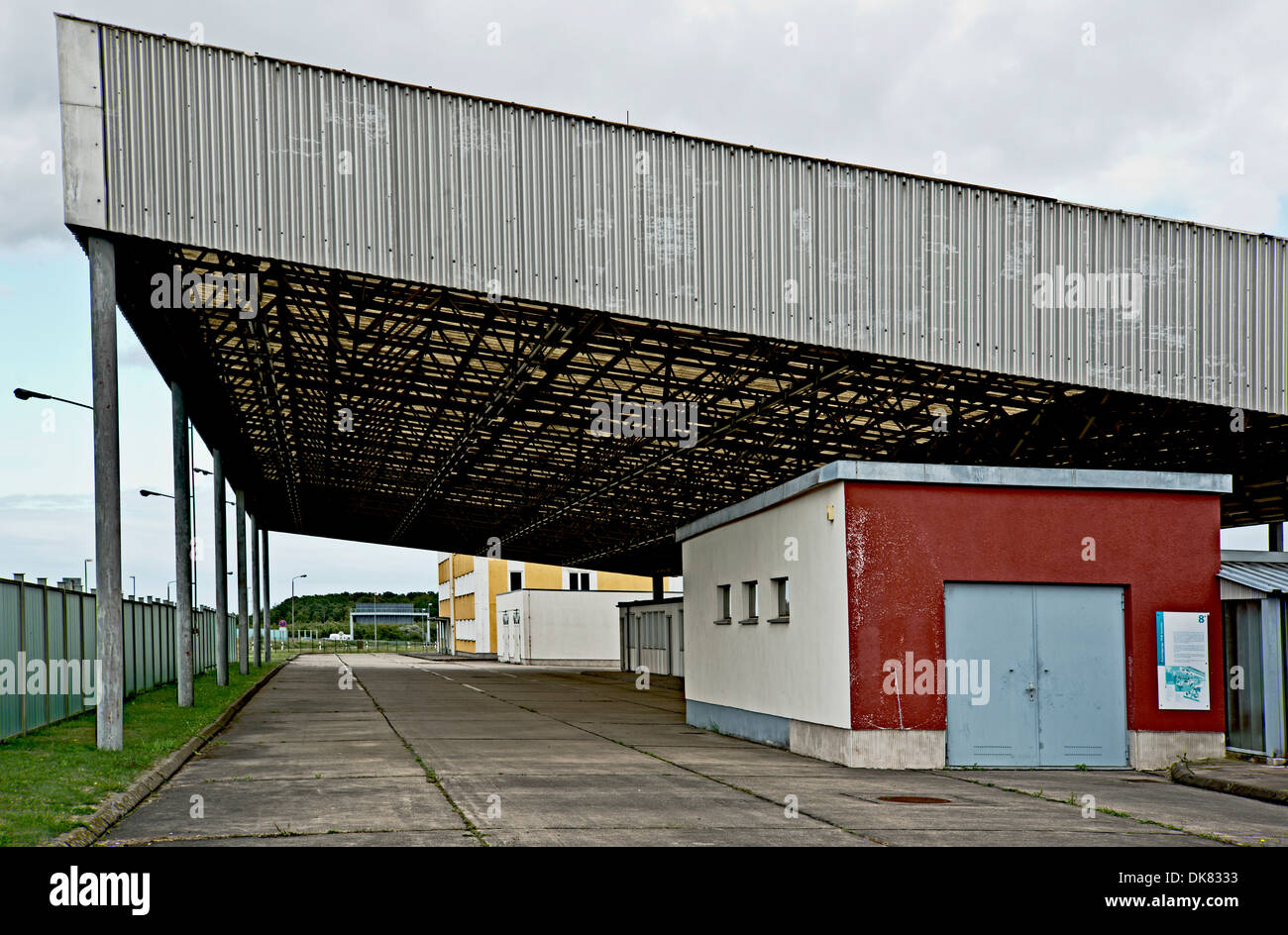 L'ancien point de passage des frontières République fédérale Allemagne - DDR Marienborn Banque D'Images