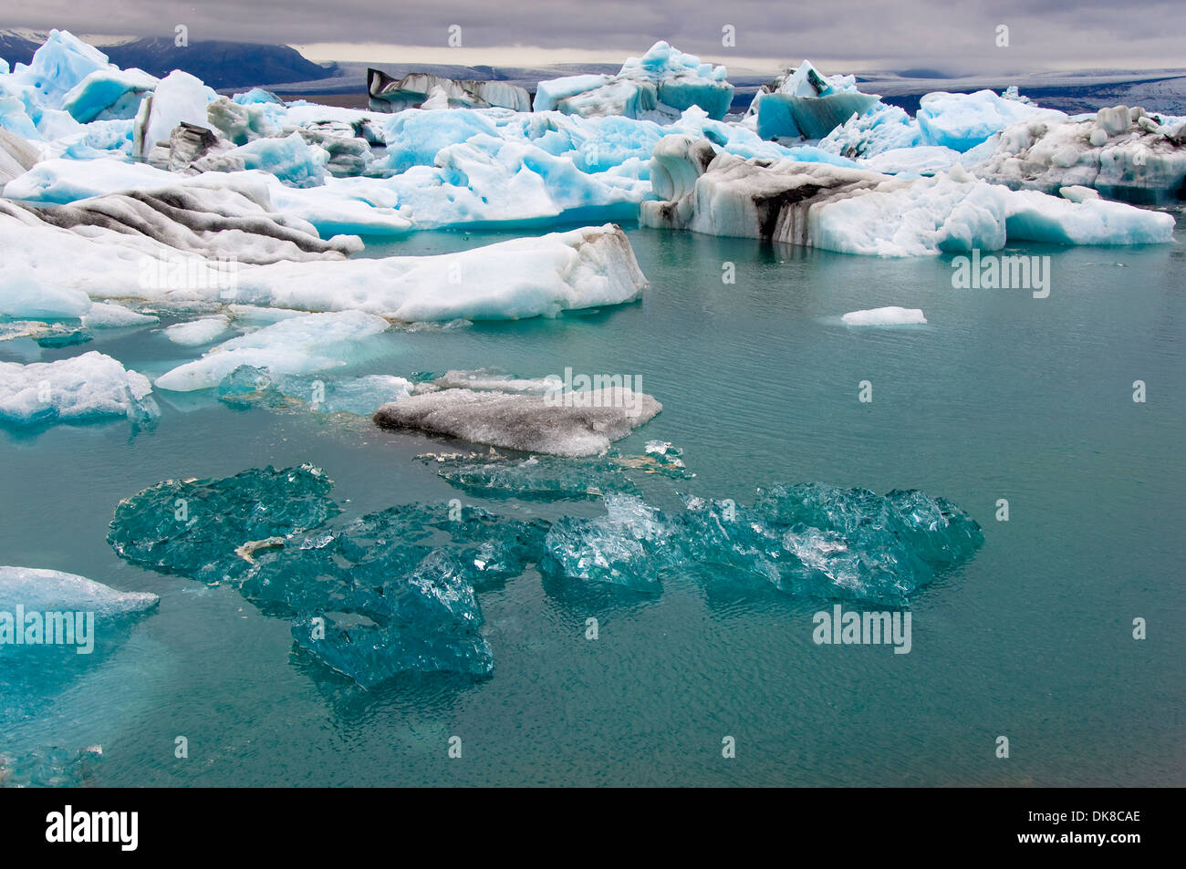 Les icebergs Jokulsarlon, Lagoon, Skaftafell, l'Islande Banque D'Images