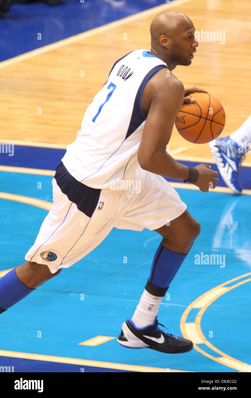 Dallas Mavericks en avant et le mari de Khloe Kardashian Lamar Odom NBA match entre les Dallas Mavericks et Los Angeles Lakers Los Banque D'Images