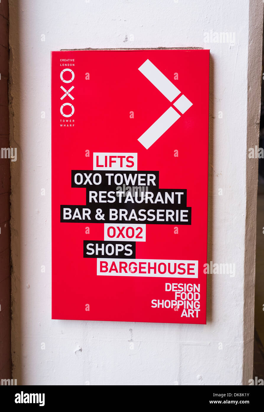 Oxo Tower Restaurant et Bar Signe, Londres, Grande-Bretagne. Banque D'Images