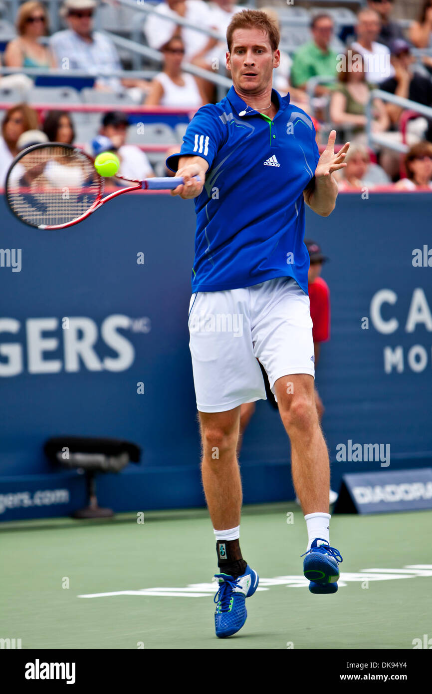 09 août 2011 - Montréal, Québec, Canada - 9 août, 2011 - Montréal, Québec, Canada : Florian Mayer (GER) pendant 2 jours à la Coupe Rogers. (Crédit Image : © Leon Switzer/global/ZUMAPRESS.com) Southcreek Banque D'Images