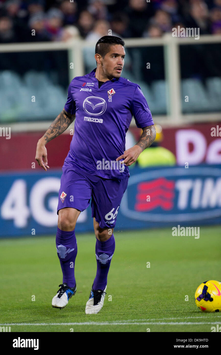 Firenze, Italie. 2 Décembre, 2013. Juan Manuel Vargas (Fiorentina) Football / Soccer : Italien 'Serie' une correspondance entre Fiorentina 4-3 Hellas Vérone au stade Artemio Franchi à Firenze, Italie . Credit : Maurizio Borsari/AFLO/Alamy Live News Banque D'Images