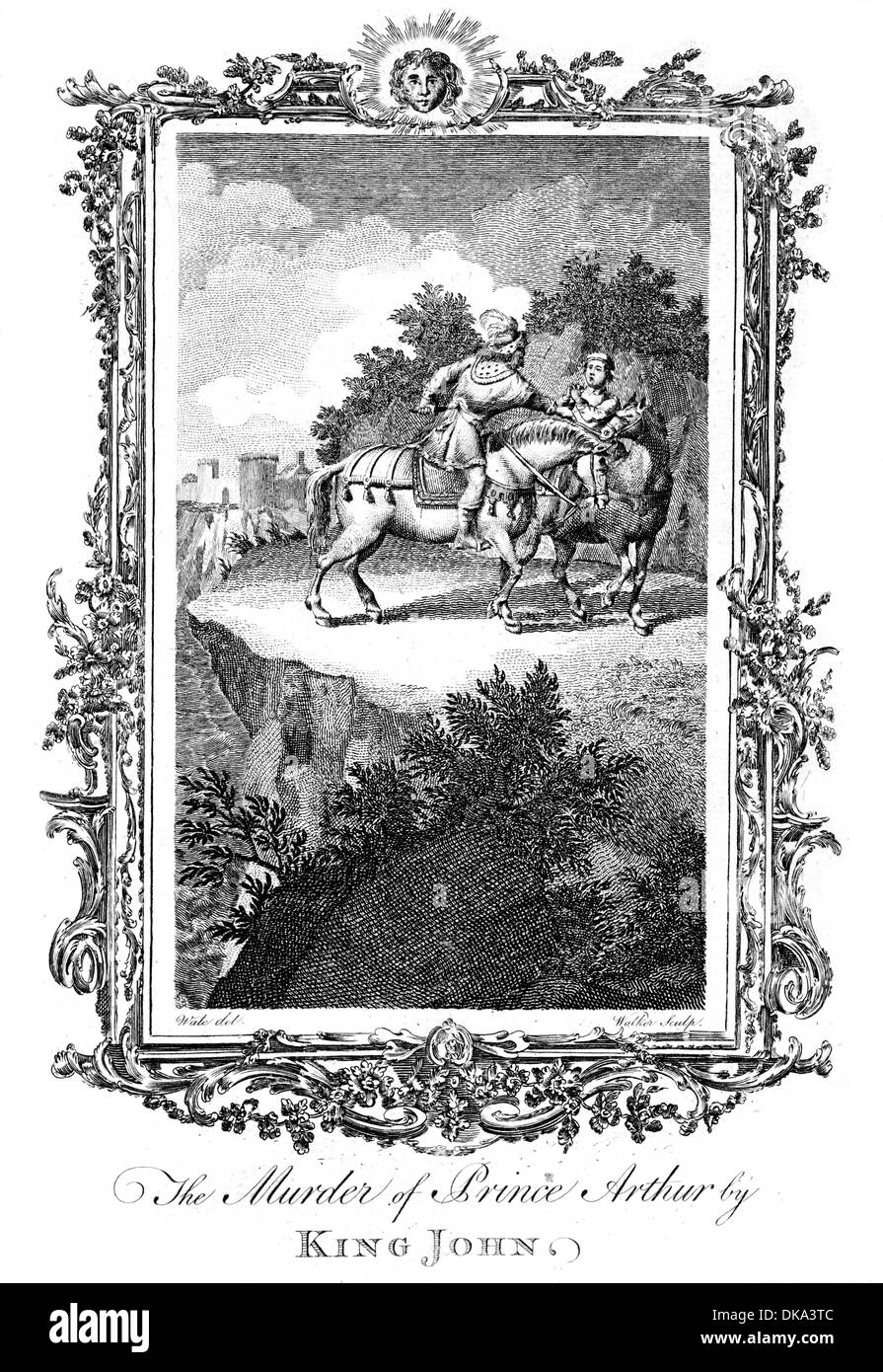 L'assassinat d'Arthur par le roi Jean Banque D'Images
