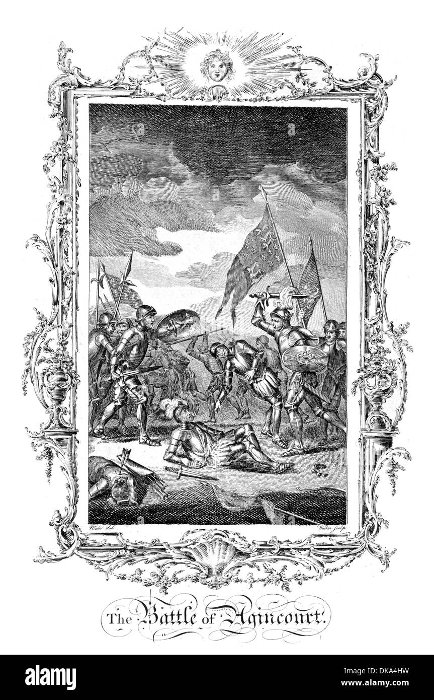 La bataille d'Azincourt Banque D'Images