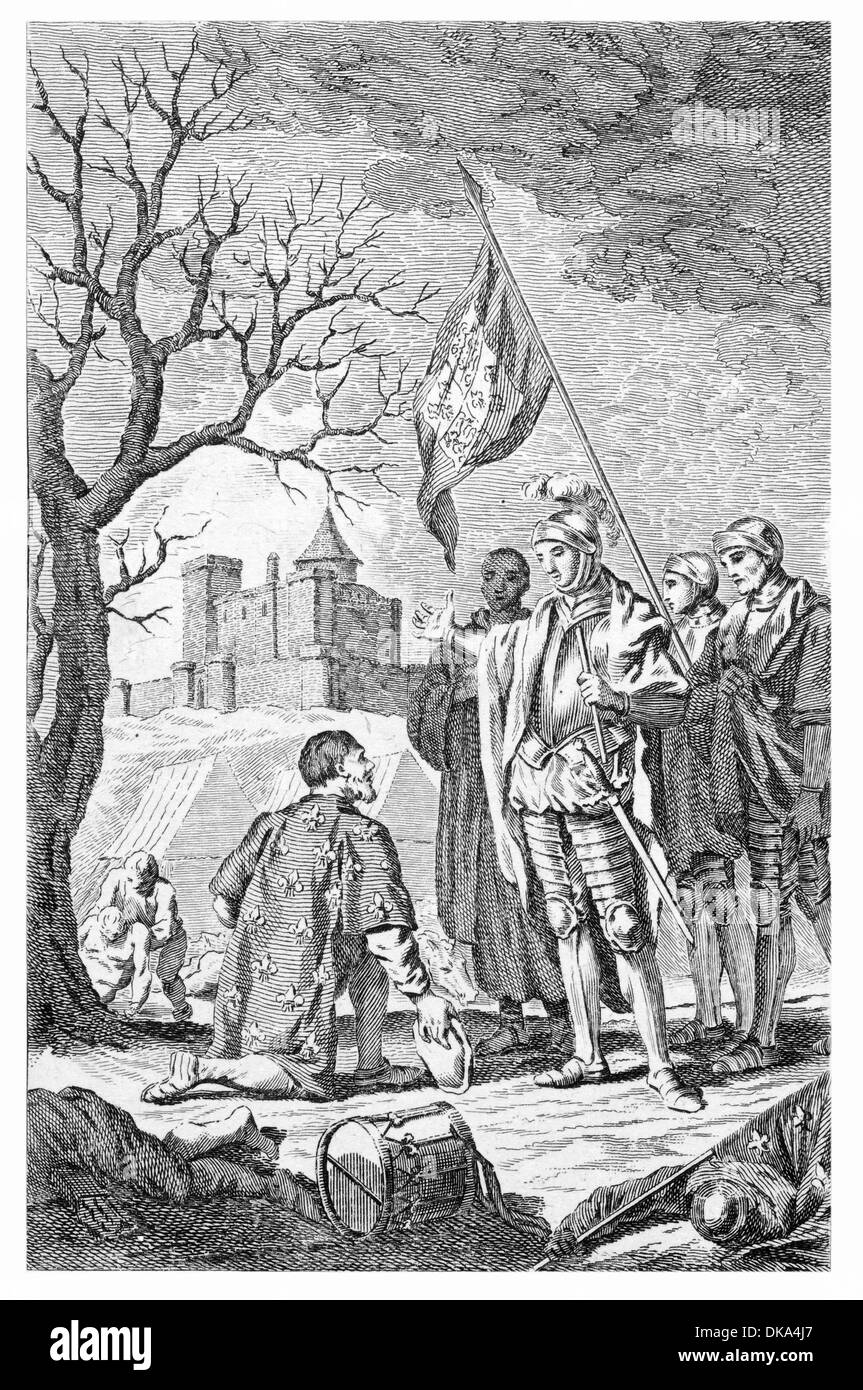 La bataille d'Azincourt Banque D'Images