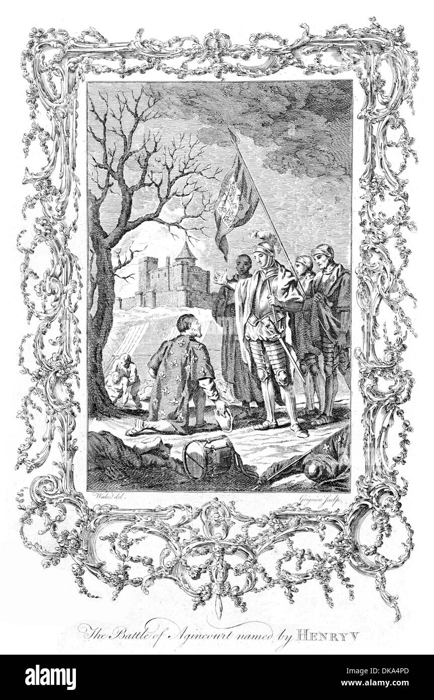 La bataille d'Azincourt Banque D'Images