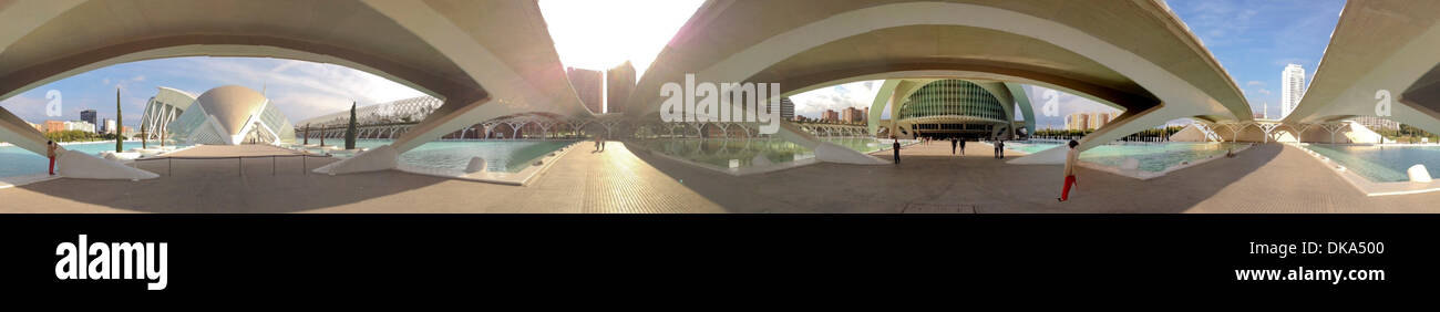 Cité des Arts et des sciences prévu par Santiago Calatrava à Valence Banque D'Images