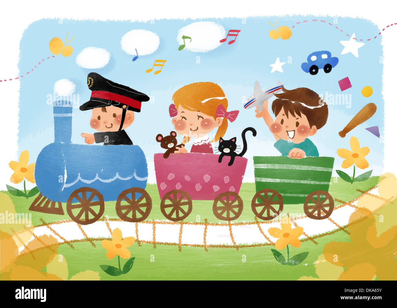 Famille je Banque D'Images