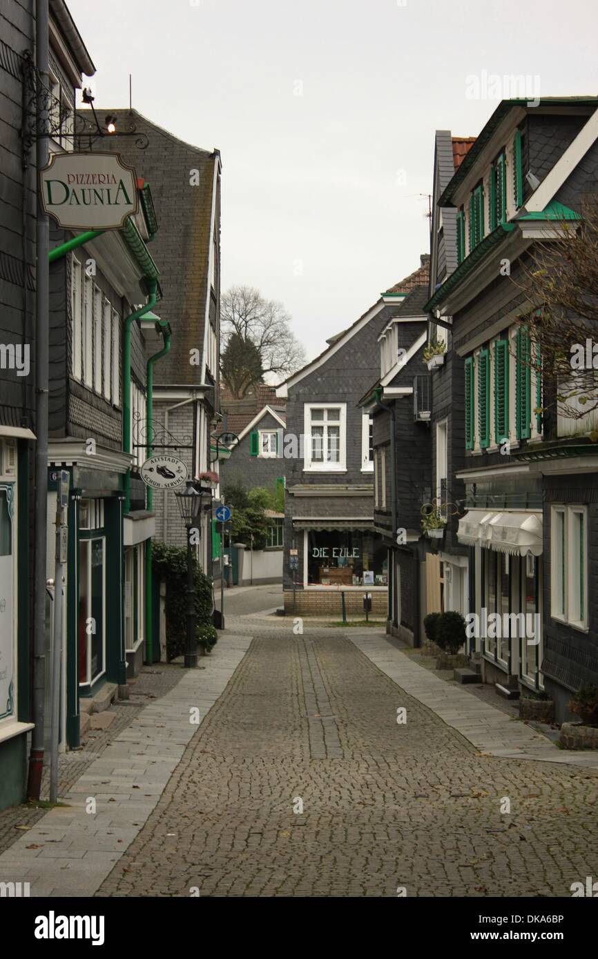 Histoire lane, dans la vieille ville de Remscheid Lennep Banque D'Images