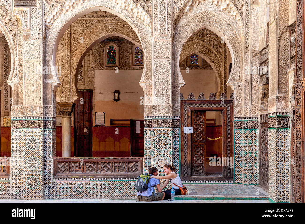 Medersa Bou Inania, Fès, Maroc Banque D'Images