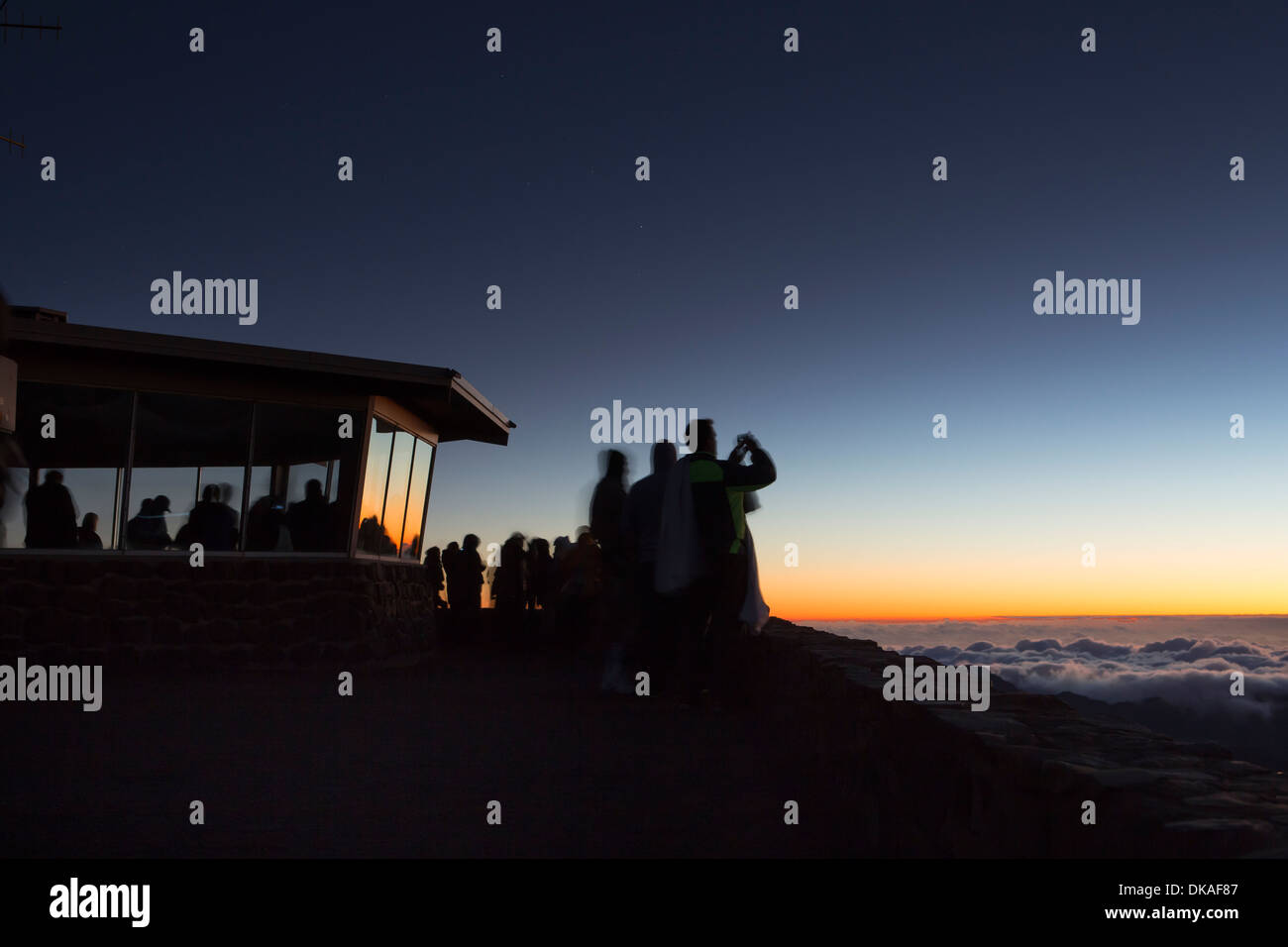 Au lever du soleil, l'Haleakala Maui, Hawaii Banque D'Images