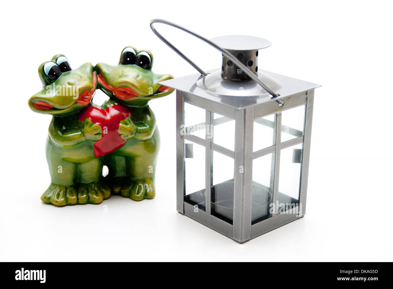 Plateau lumière lampe avec paire de grenouille Photo Stock - Alamy