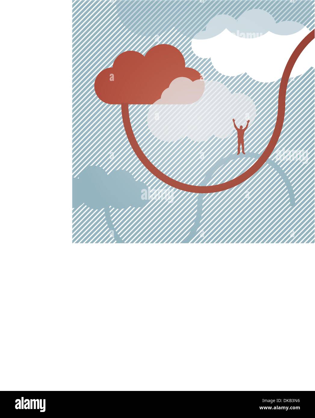 Conçu avec l'arrière-plan nuages abstraction stylisée Illustration de Vecteur