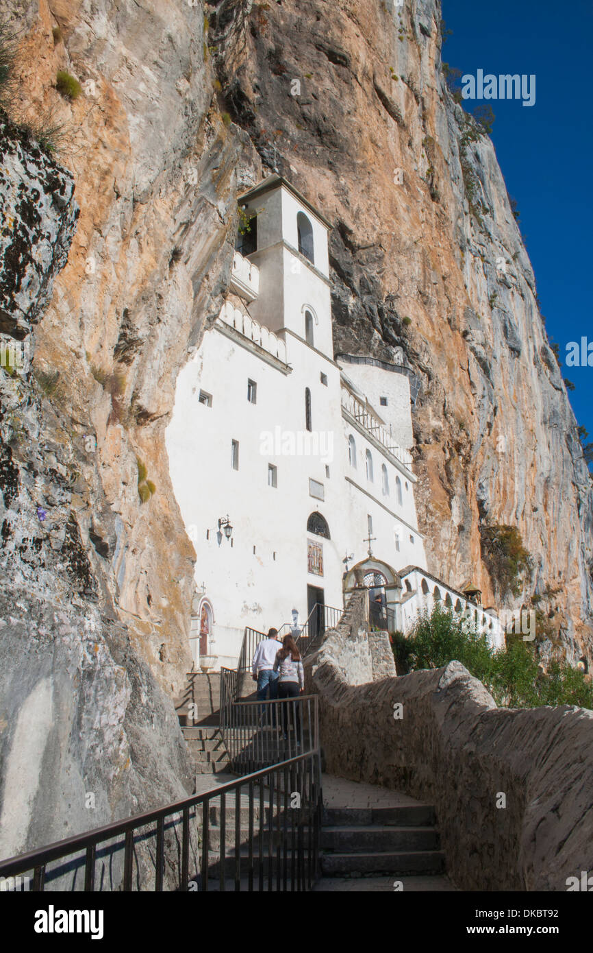 Le Monténégro, monastère d'Ostrog, Monastère supérieur Banque D'Images