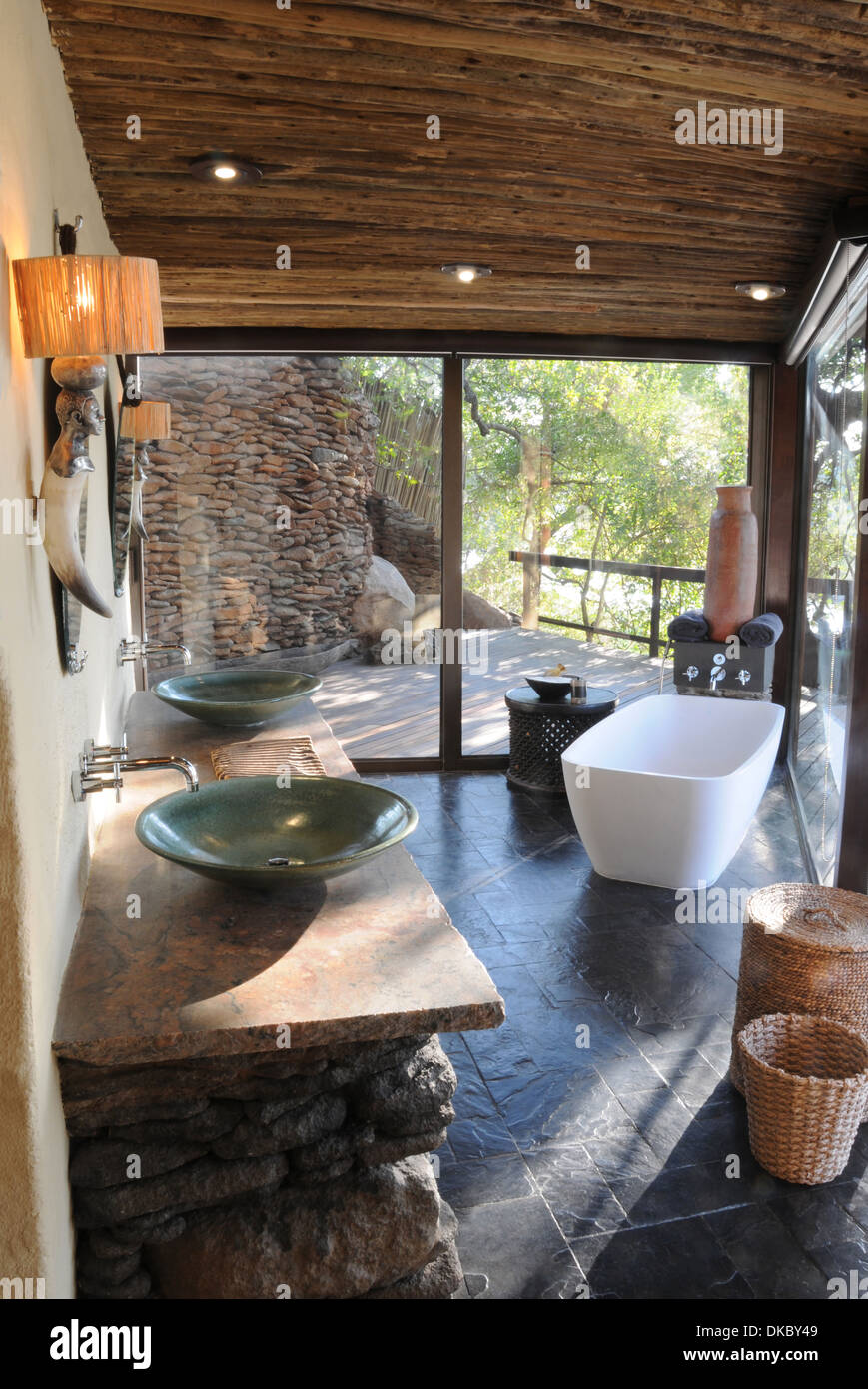 Singita Boulders Lodge, Sabi Sand Game Reserve, Afrique du Sud Banque D'Images