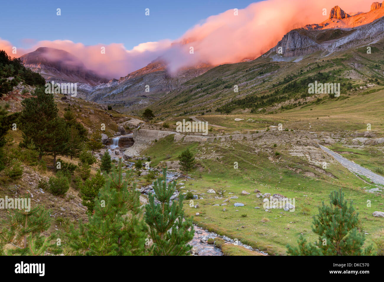 Aisa vallée, Parc Naturel de los Valles Occidentales, Jacetania, Pyrénées, la province d'Huesca, Aragon, Espagne, Europe. Banque D'Images