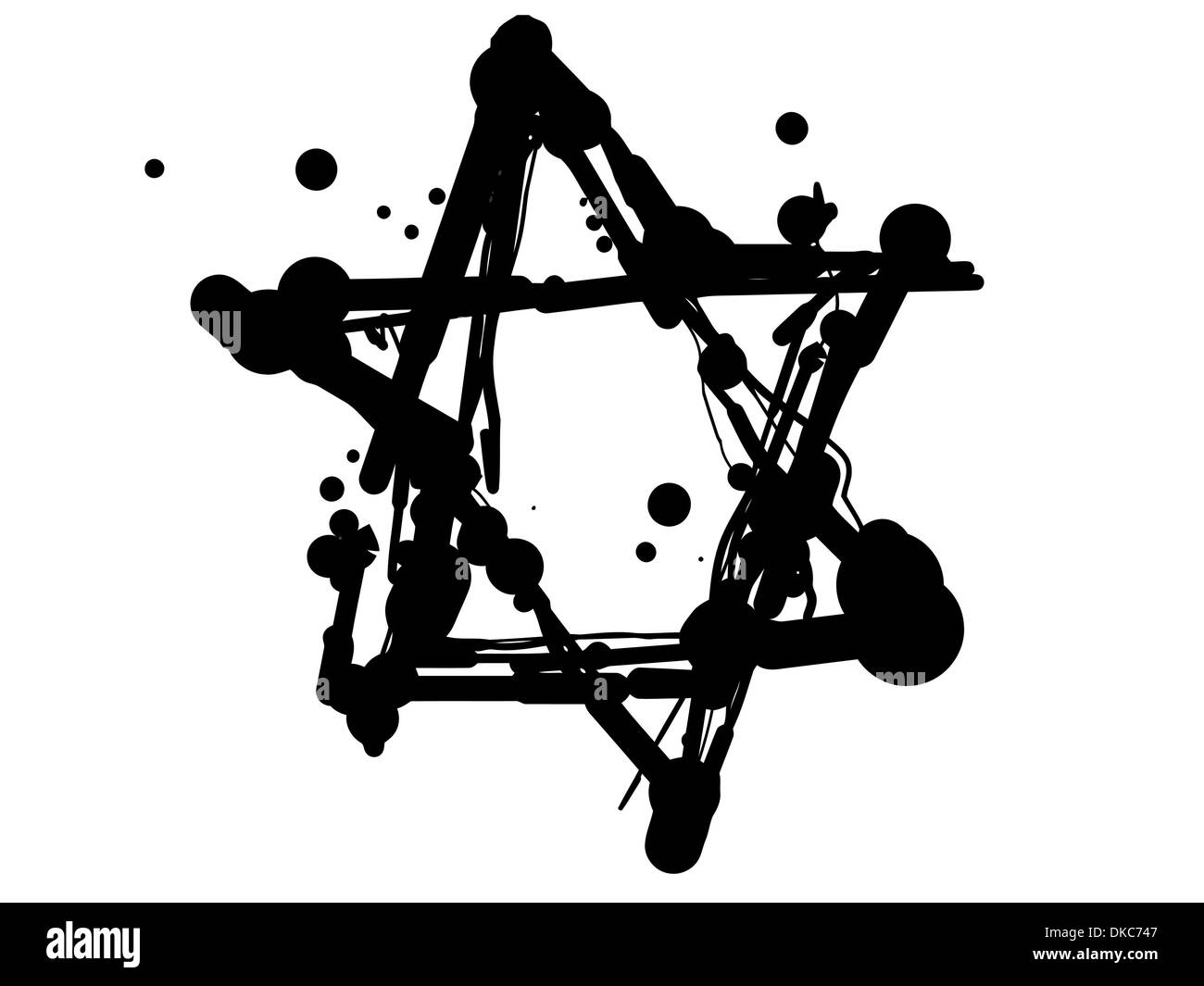 Star des taches et des blobs sur un fond blanc. Un vecteur illustration Illustration de Vecteur