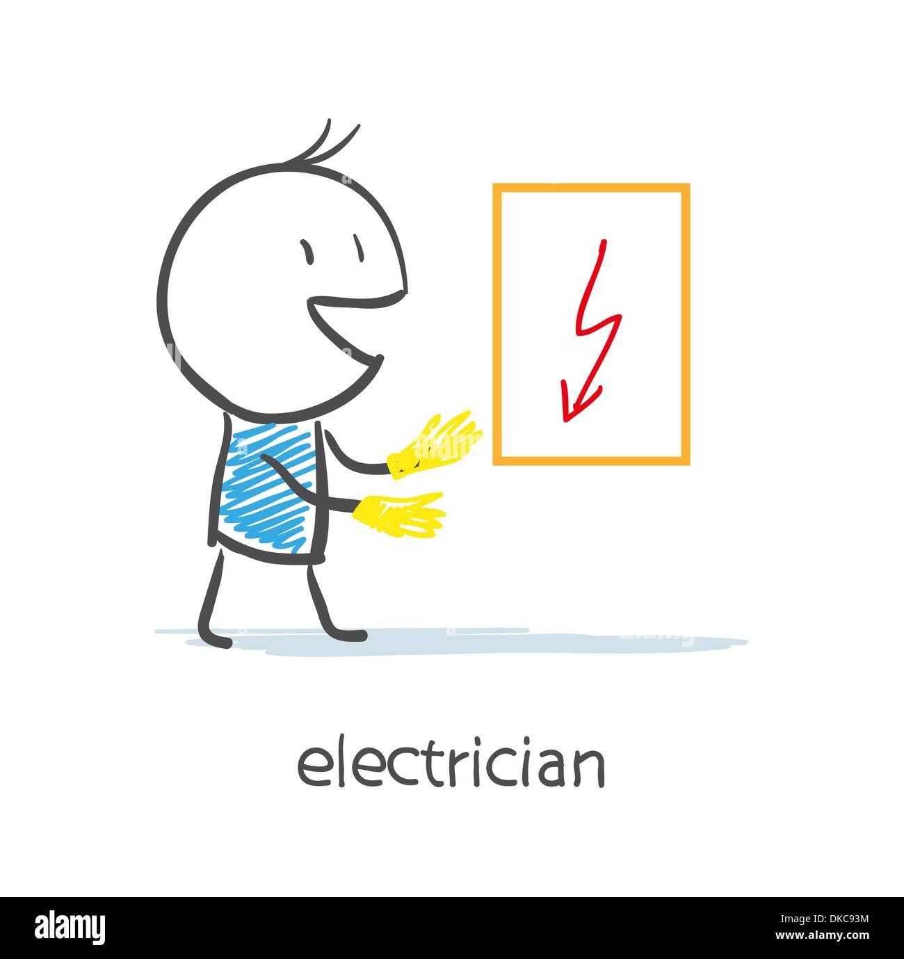 Électricien Illustration de Vecteur